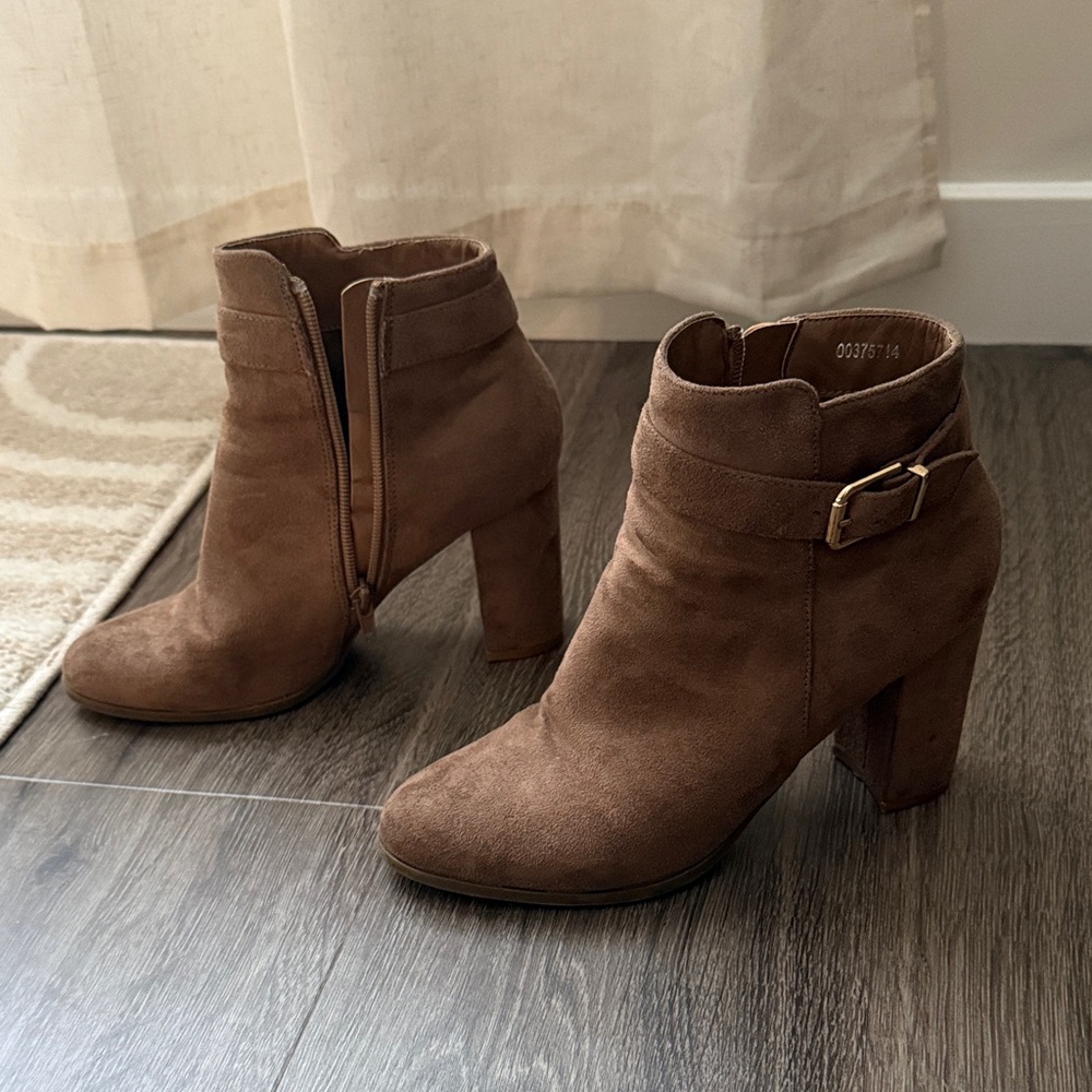 Brown Suede Ankle Boots